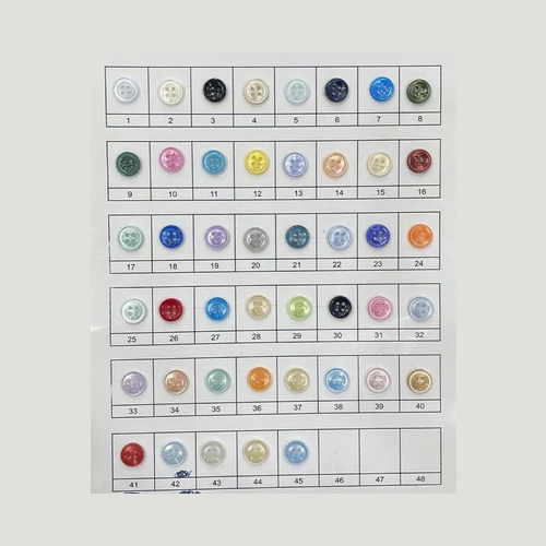 Polyester Shirt Button - Color: Multi Color