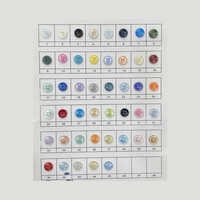 Polyester Shirt Button - Color: Multi Color