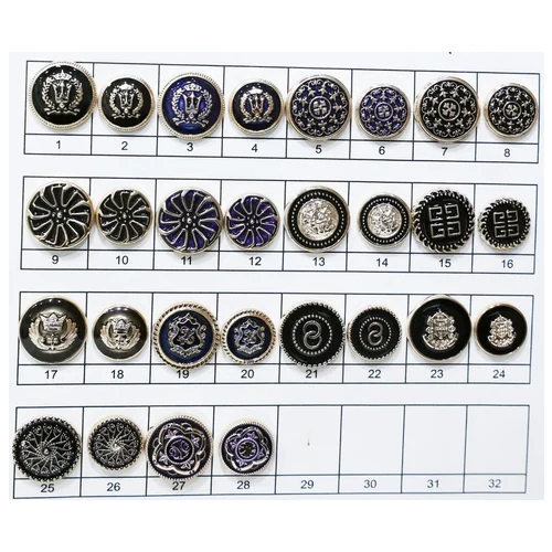 Lamination Polyester Jeans Button - Color: Multi Color