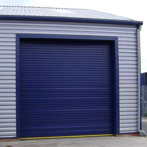 Blue Powder Coated Rolling Shutter