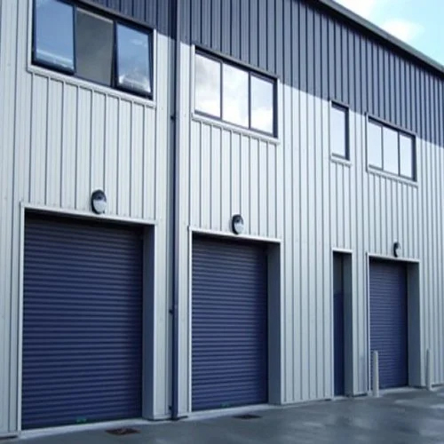 Automatic Perforated Rolling Shutter - Color: Blue