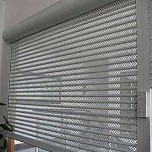 Perforated Rolling Shutter - Color: Grey
