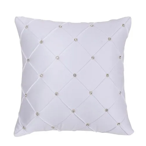 18x18 इंच की साधारण सफेद कुशन कवर