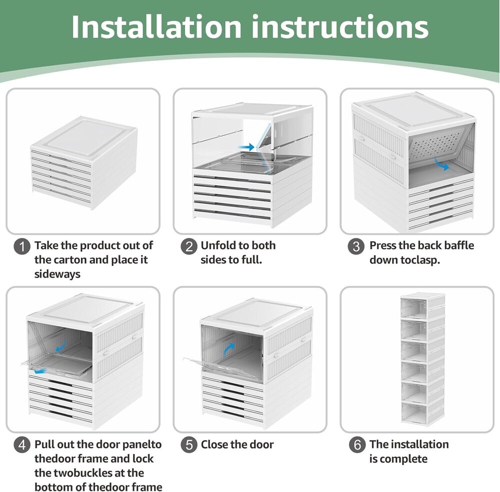 Foldabe Shoe Box - 5 Layer - Color: White