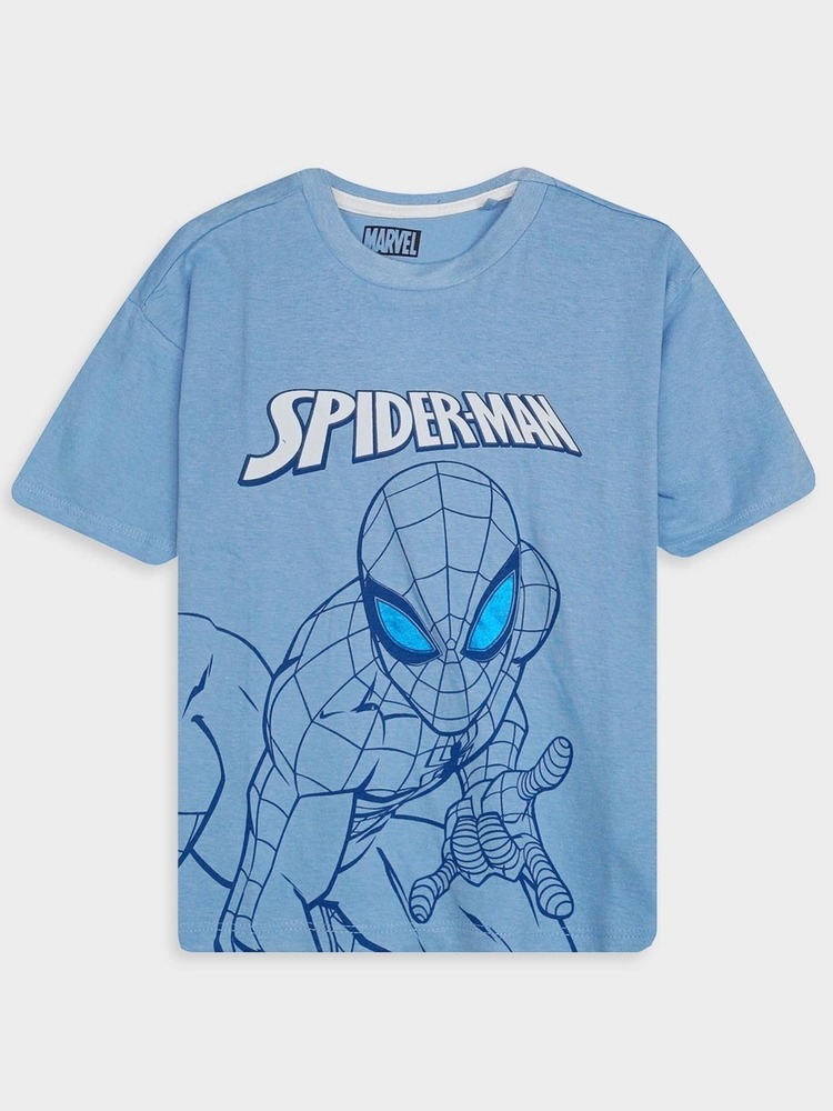 Boys Printed Blue T-Shirt