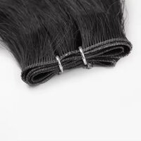 Real Human Hair 12 Inch Black Hair Extensions Straight Sew in Hair Extensions Premium Remy  Hair Extensions