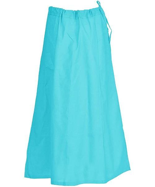 Women's Cotton Inskirt Saree Teal Petticoats Cotton Blend Petticoat