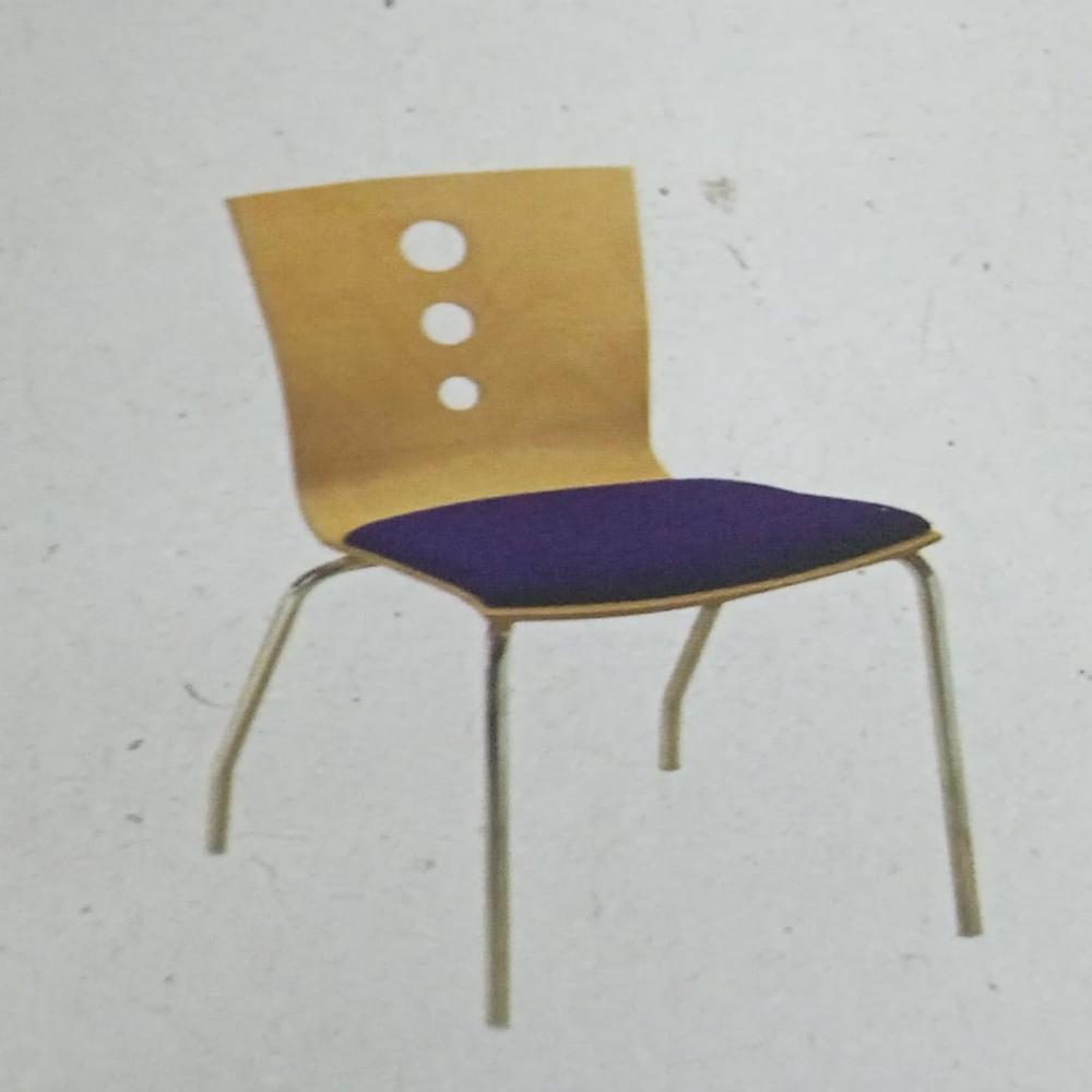 Om Woods Dwc 030 Heavy Frame 1.2 Mm Wooden Chair - Teak Wood, High-backed, Silver Finish | Eco-friendly Design, Smooth Coating, Classic Aesthetic