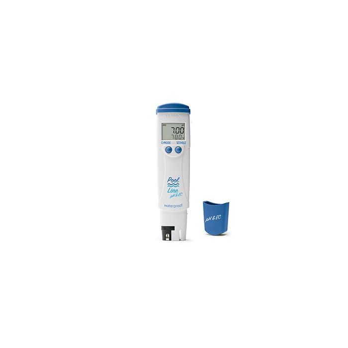 Pool Line Combo pH/EC/TDS Tester (High Range) - ABS Material, Waterproof, White Color, 220 Volt Electric Power Supply | High Accuracy pH & EC/TDS Measurements
