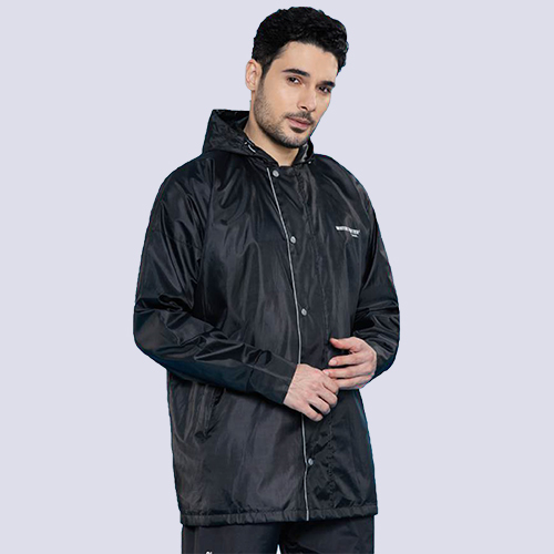 WF111 Stripe Mens Poly PVC Reversible Rainsuit