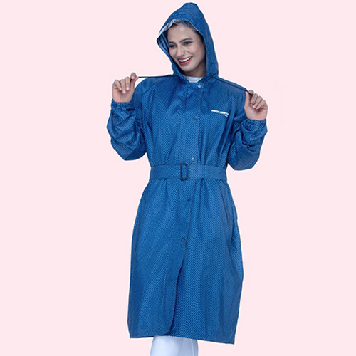 WKL13 Ladies Printed PVC Knee Length Raincoat