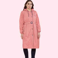 WKL15 Ladies Poly Printed PVC Knee Length Raincoat