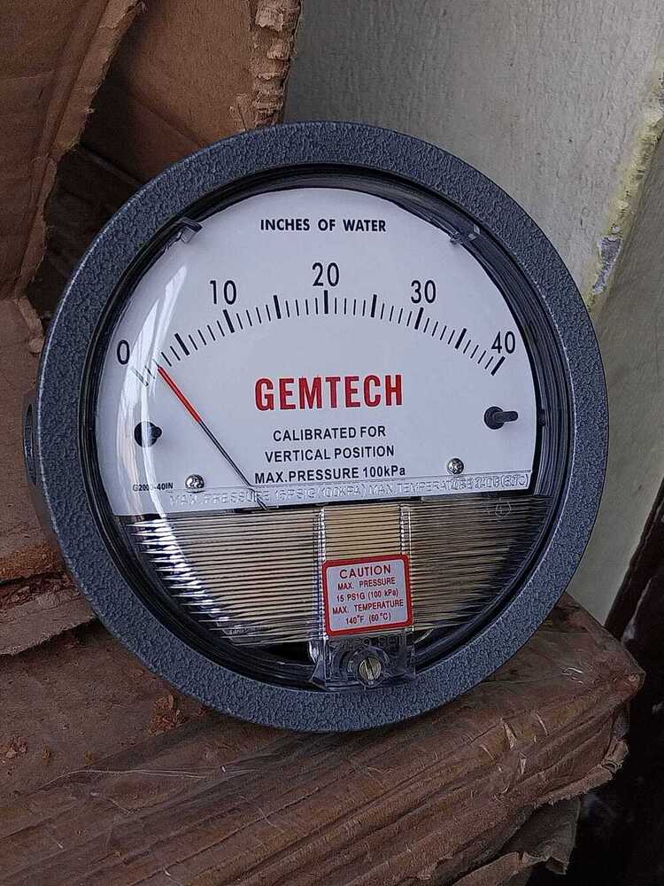 GEMTECH Differential Pressure Gauge Supplier From Greater Noida