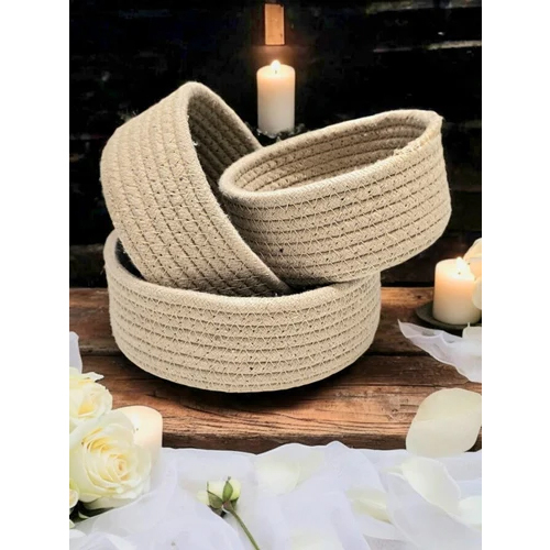Storage Basket Cotton Rope - Color: Brown