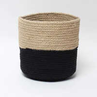 Braided Jute Basket - Color: Multi Colour