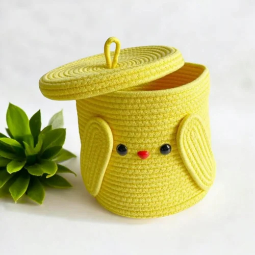 Yellow Cotton Gift Basket