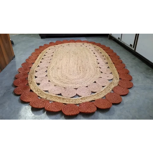 Fancy Round Jute Rug