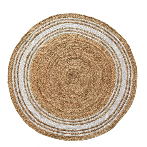 Round Jute Rug - Color: Brown