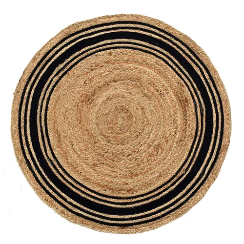 Cotton And Jute Rug - Color: Brown