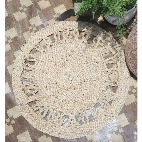 Round Designer Jute Rug