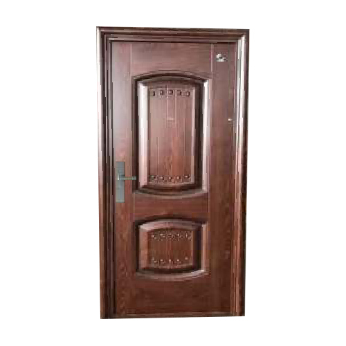 Single Steel Door with Frame Copper Finish