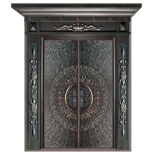 Designer Maharaja Door with Frame Copper Finish