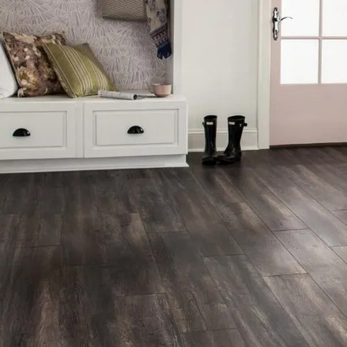 Indoor Laminated Wooden Flooring - Color: Grey