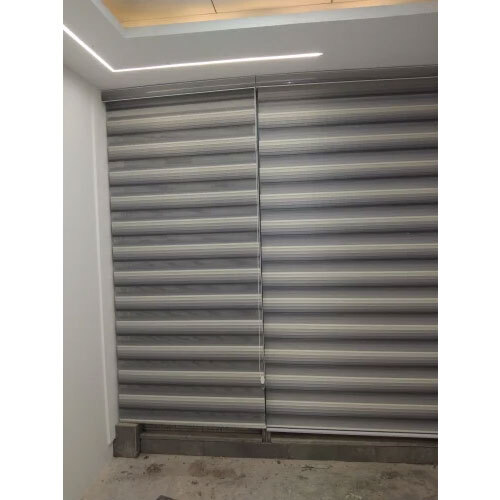 Roller Zebra Blinds - Color: Grey