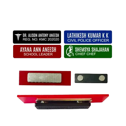 Name Plate With Magnet - Color: Multicolor
