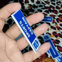 Acrylic Name Badge - Acrylic & Other Materials, Customized Size, Blue Color, Rectangular Shape, Secure Pin Attachment