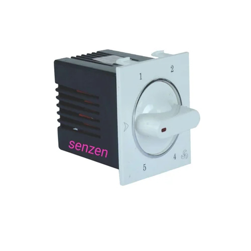 5 Step Black Fan Regulator - Material: Polycarbonate