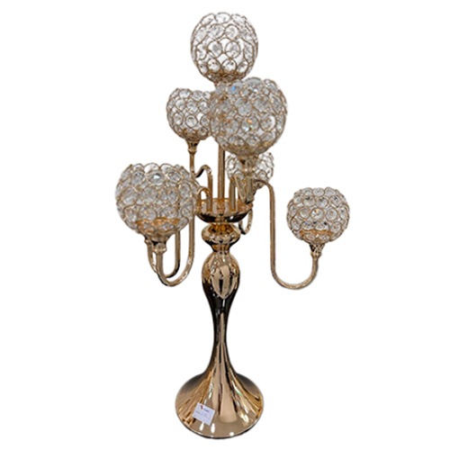 Decorative European Crystal Candle Holder - Finishing: Polishing