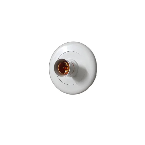 Senzen 7 X 7 Inch Round Plastic Bulb Holder - Color: White