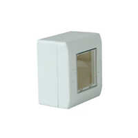 Two Way Plastic Switch Box - Color: White