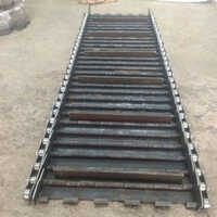 Chip Conveyor Belt With Both Side Roller Chain - Material: Pu