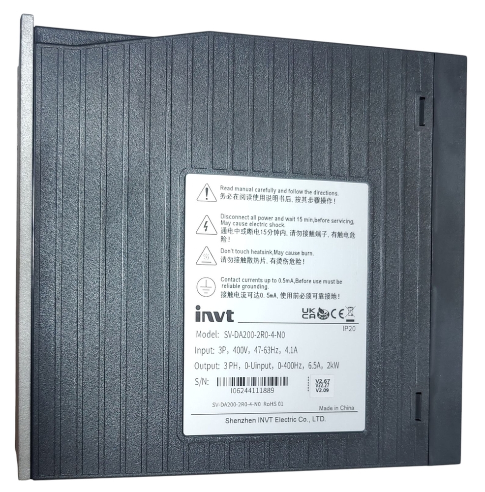 Invt Servo Drive Sv-da200-2r0-4-n0 - Color: Black