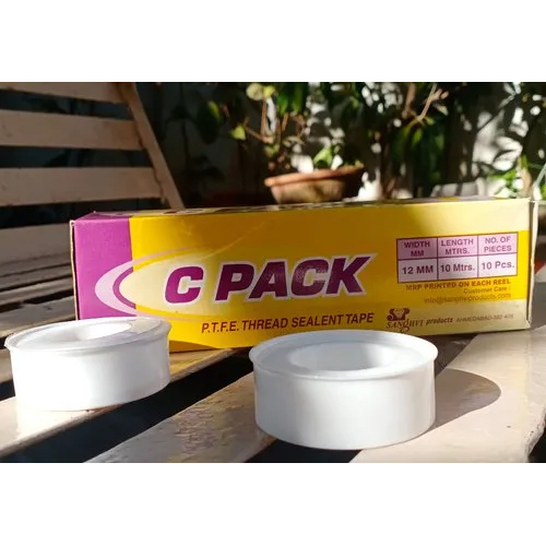 Thread Sealant Tape - 10m x 1in | White, Eco-Friendly, Standard Size, Designed for Industrial Applications, Water Resistant