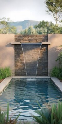 Outdoor Waterfall Wall Fountain
