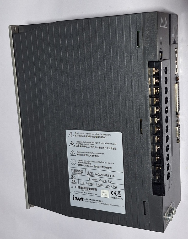 Invt Servo Drive Sv-da200-4r4-4-n0 - Input: 3p, 400v; Output: 3ph, 4.4kw, 400v; Ethercat Connectivity | Industrial Grade Performance, Versatile Integration