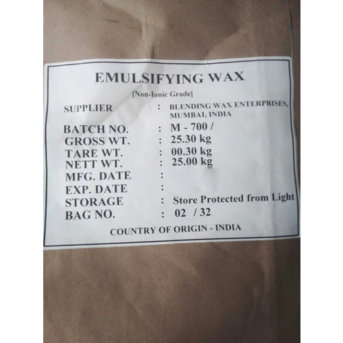 Emulsifying Wax - High-Purity 97%-100% Powder, Sharp Smell, High Solubility for Reliable Industrial Applications, Room Temperature Storage