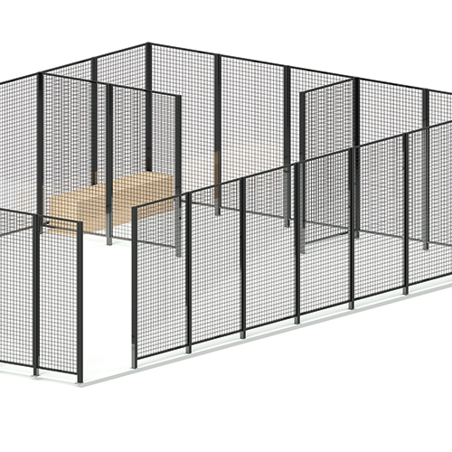 Warehouse Wire Mesh Partition - Color: Silver