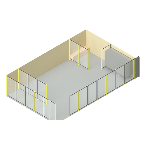Wire Mesh Partition - Color: Silver