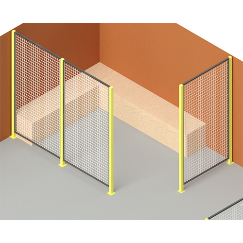 Wire Mesh Partition - Color: Silver