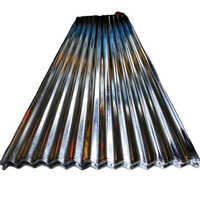 Galvanized Corrugated Roofing Sheet - Galvanized Iron, 10x3.5 Feet, Silver Finish | Polished Surface, Rainwater Drainage, Versatile Use