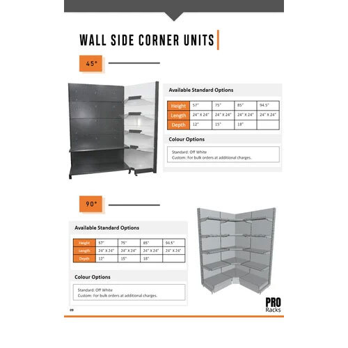 कोने का प्रदर्शन रैक