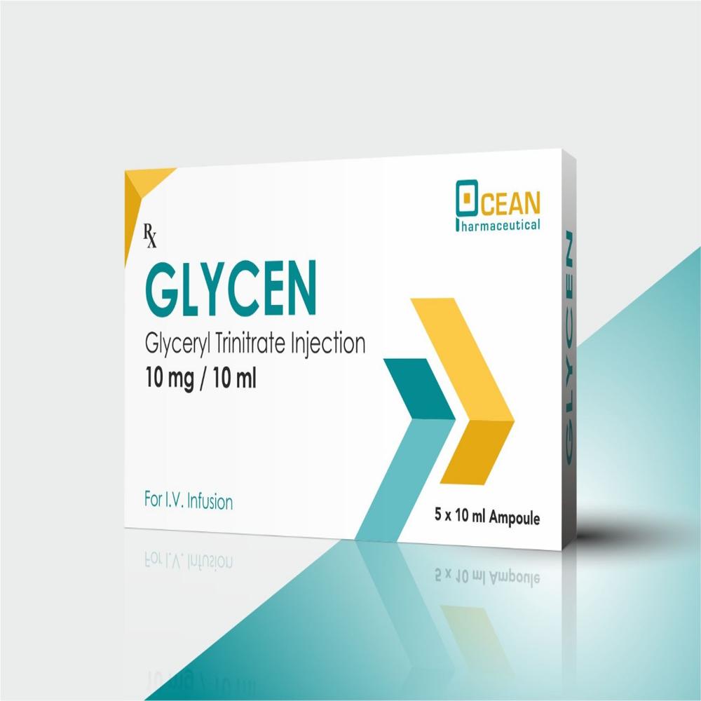 Glyceryl Trinitrate Injection 50mg/10ml - Brand Name: Nitrocen
