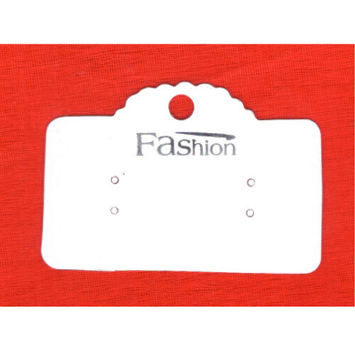 Earring Card - Color: Orange And White