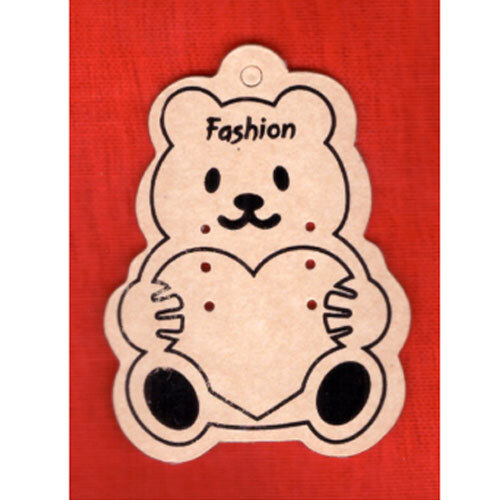 Earring Card Teddy - Color: Orange And Brown