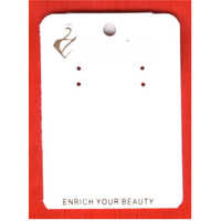 Earring Card White M Pvc