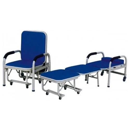Attendant Bed Cum Chair - Color: Blue